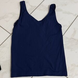 White House Black Market blue Tank Top size medium.  Reversible neck line